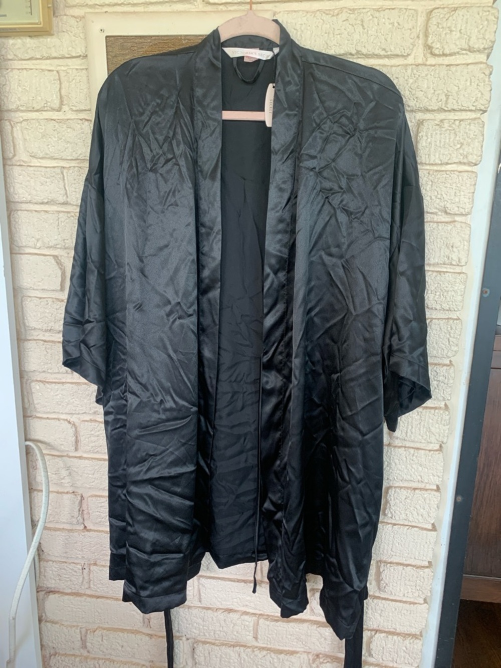Victoria's Secret Black Satin Kimono